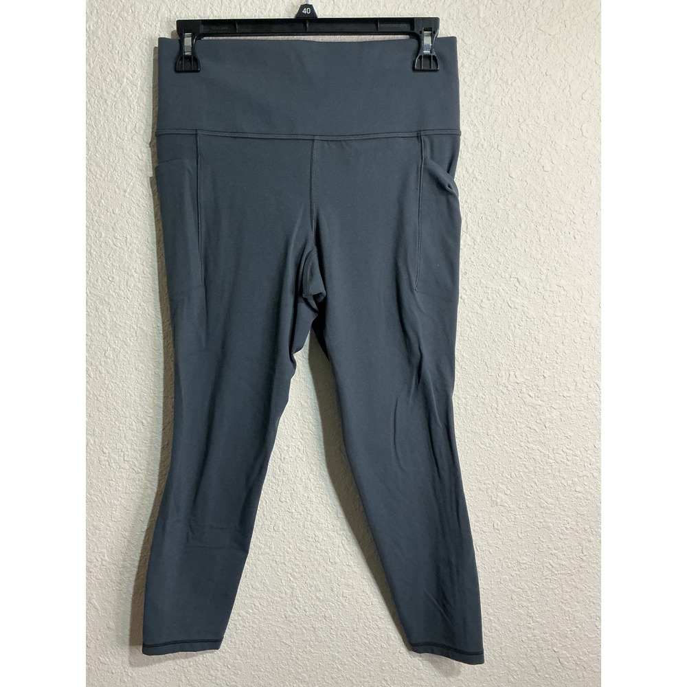 Athleta Salutation Stash 7/8 Tight Grey High Rise Leggings M Pilates yoga